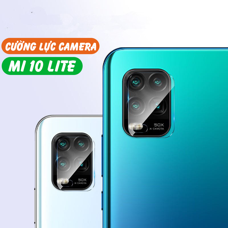 Miếng dán kính cường lực trong suốt bảo vệ Camera Xiaomi Mi 10 Lite