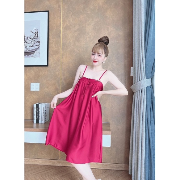 Đầm ngủ sexy lụa latin chất siêu mát dáng siêu xinh <70kg
