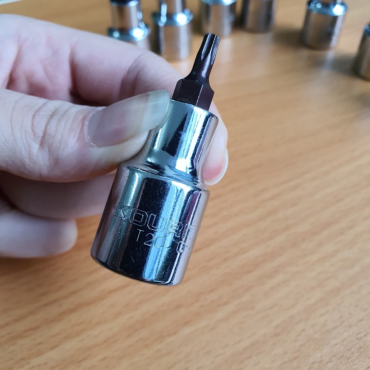 Tuýp đầu sao 6 cánh Nhật Bản hãng Kouritsu 1/2 thép CRV các cỡ từ T20-T60, tuýp sao, khẩu sao, tuyp sao mo bulong, điếu sao, khẩu đầu sao