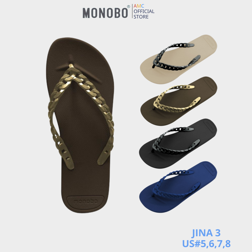 Dép Thái Lan Monobo Xỏ Ngón Nữ Cao Su Quai Xích - Jina 3