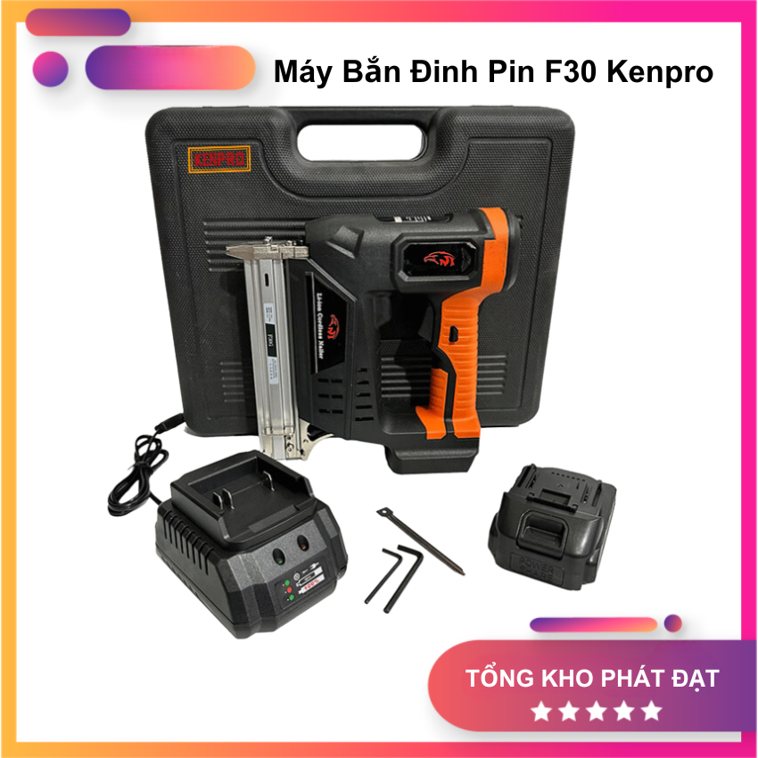 Súng bắn đinh pin f30, máy bắn đinh thẳng sử dụng đinh công nghiệp bắn gỗ