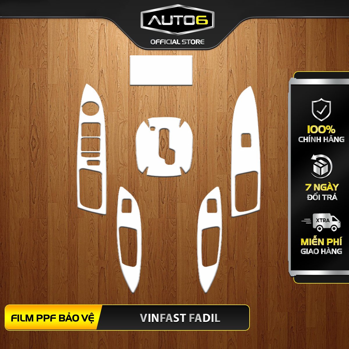 VINFAST FADIL - Film PPF dán bảo vệ nội thất ô tô [ FULL BỘ ] -AUTO6- Made in Việt Nam, chống xước, 