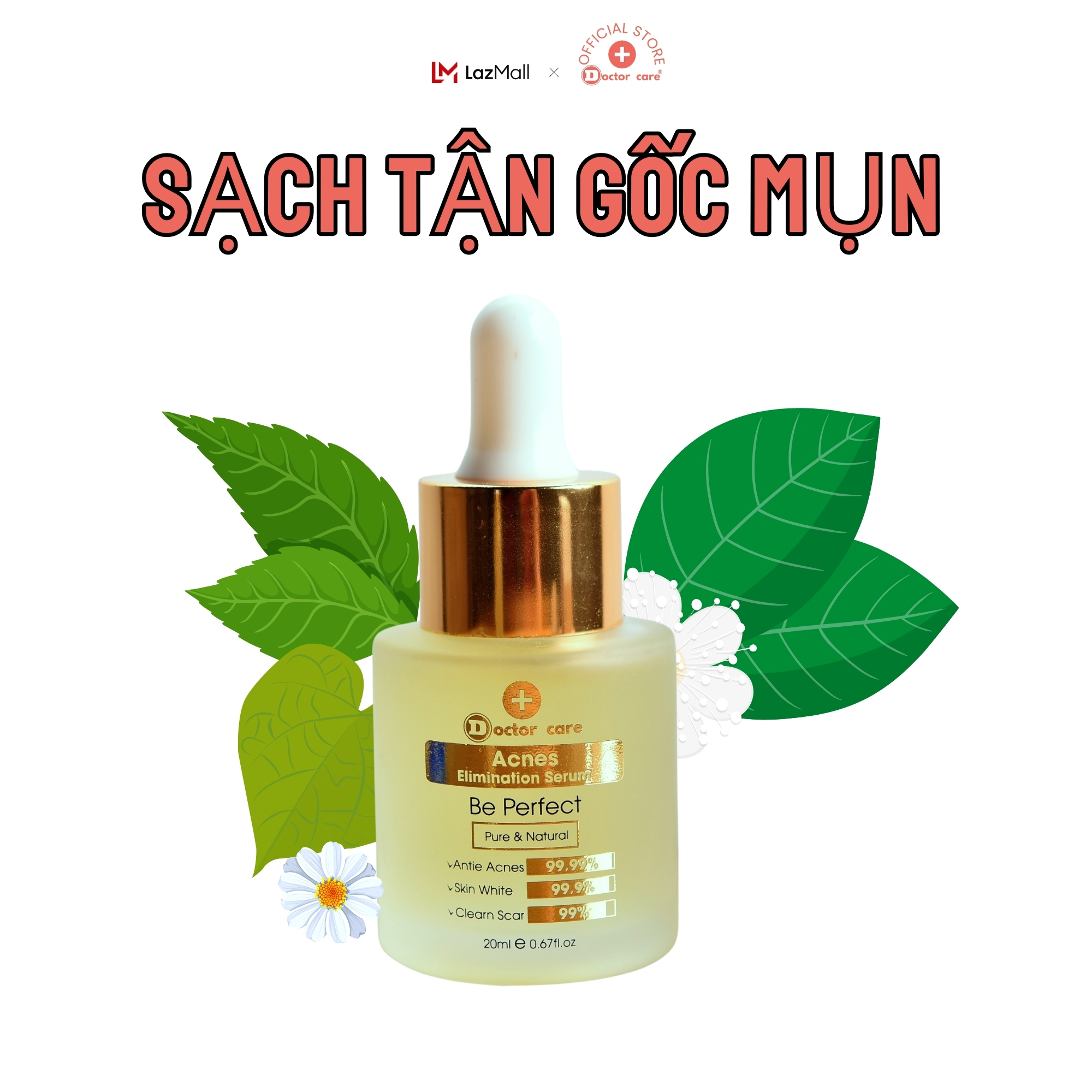 Serum giam mụn ẩn, mụn đầu đen, mụn thâm mụn bọc cho da dầu tuổi dậy thì -serum mụn tận gốc doctor care 20ml