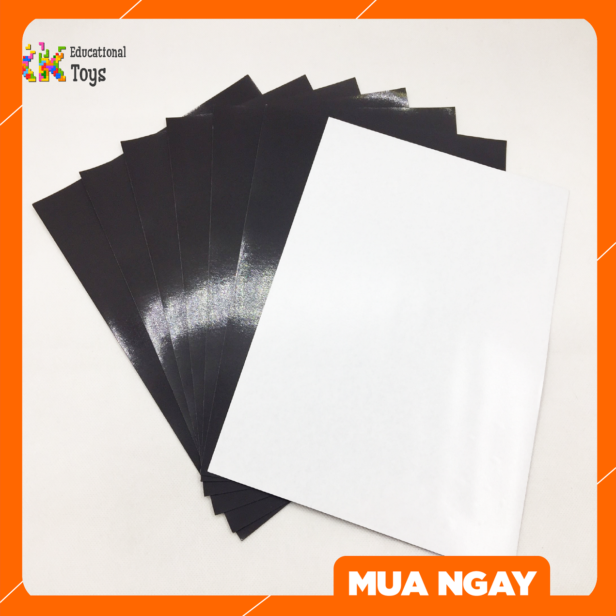 Giáo cụ dạy học: Nam châm dẻo, nam châm lá 0.75mm có keo dính - KKStore
