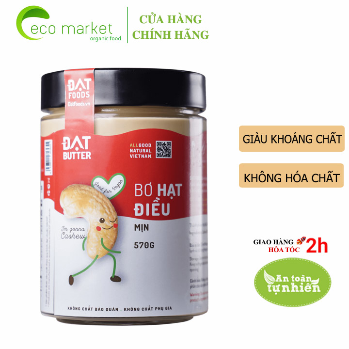 Bơ hạt điều xay mịn hướng hữu cơ 570g