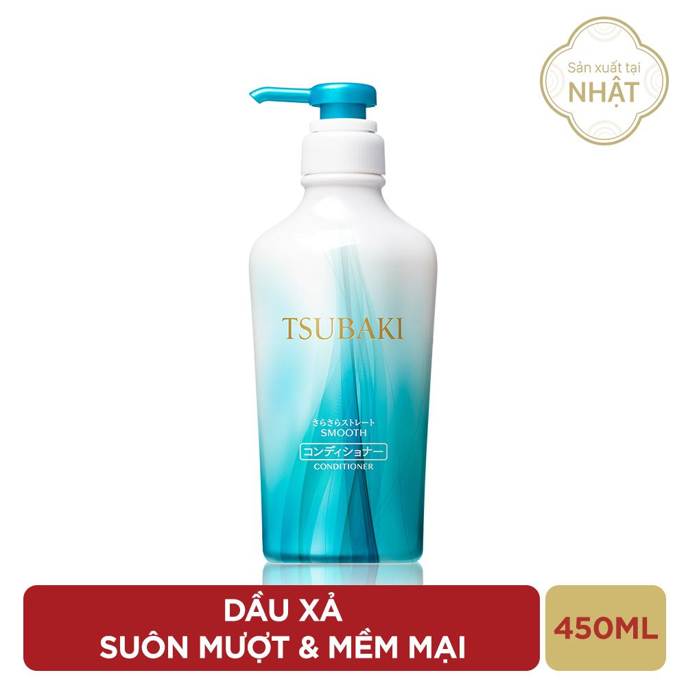Dầu xả suôn mượt mềm mại Tsubaki Smooth Conditioner 450ml