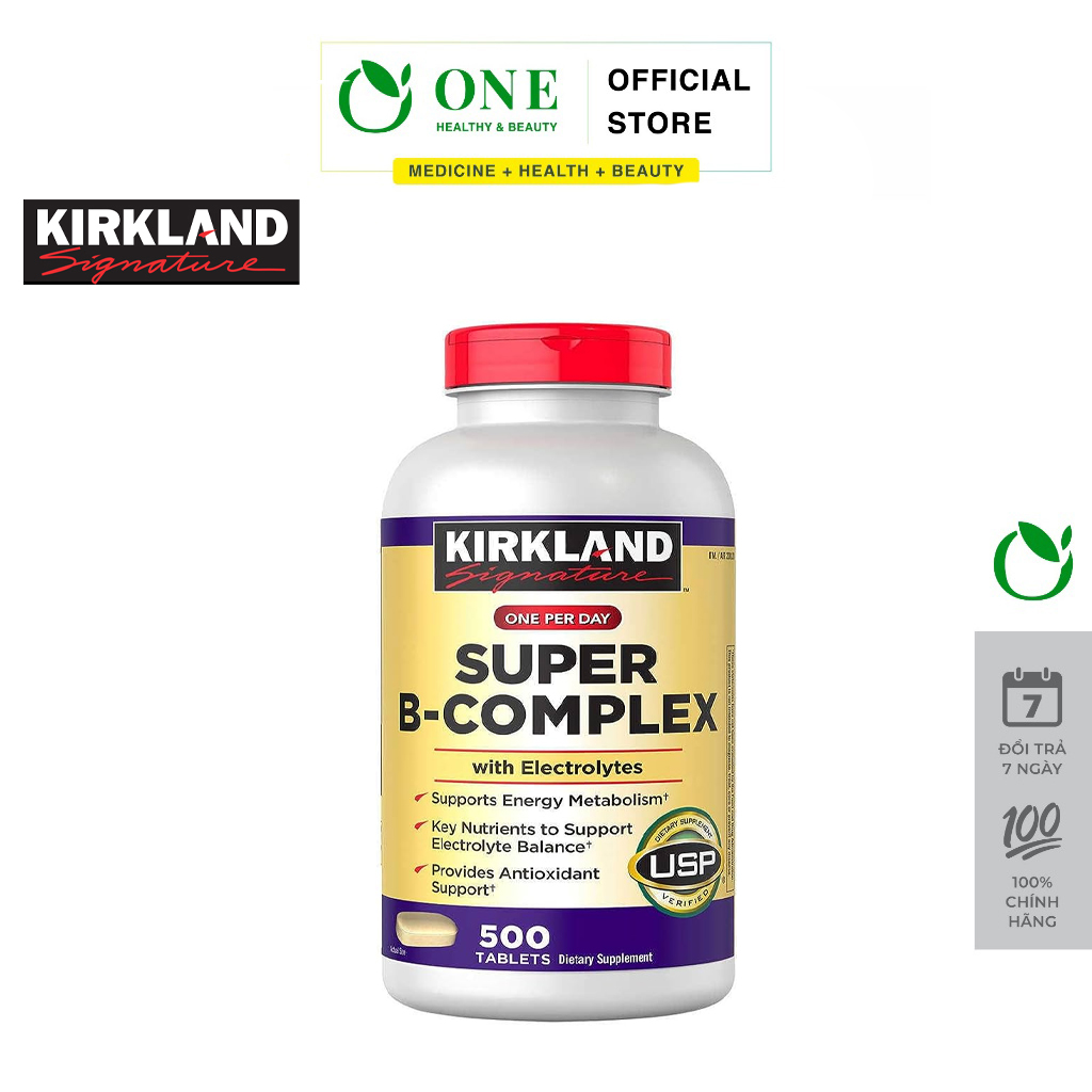 Viên uống Super B-Complex with Electrolytes Kirkland 500 Viên