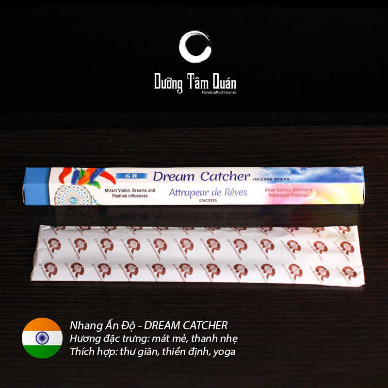 Ống Que Tinh Dầu Đốt DREAM CATCHER Nhang Trầm Tự Nhiên Ấn Độ Thư Giãn Giảm Stress Yoga Thiền Định Xông Phòng Refresh Năng Lượng Ngủ Ngon
