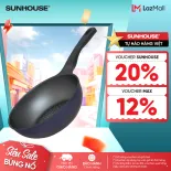 Chảo sâu chống dính siêu bền KHÔNG TỪ Sunhouse SBDS20-24-26-28B - Công nghệ nhôm đúc nguyên khối - Chống dính 2 lớp - Truyền nhiệt tốt