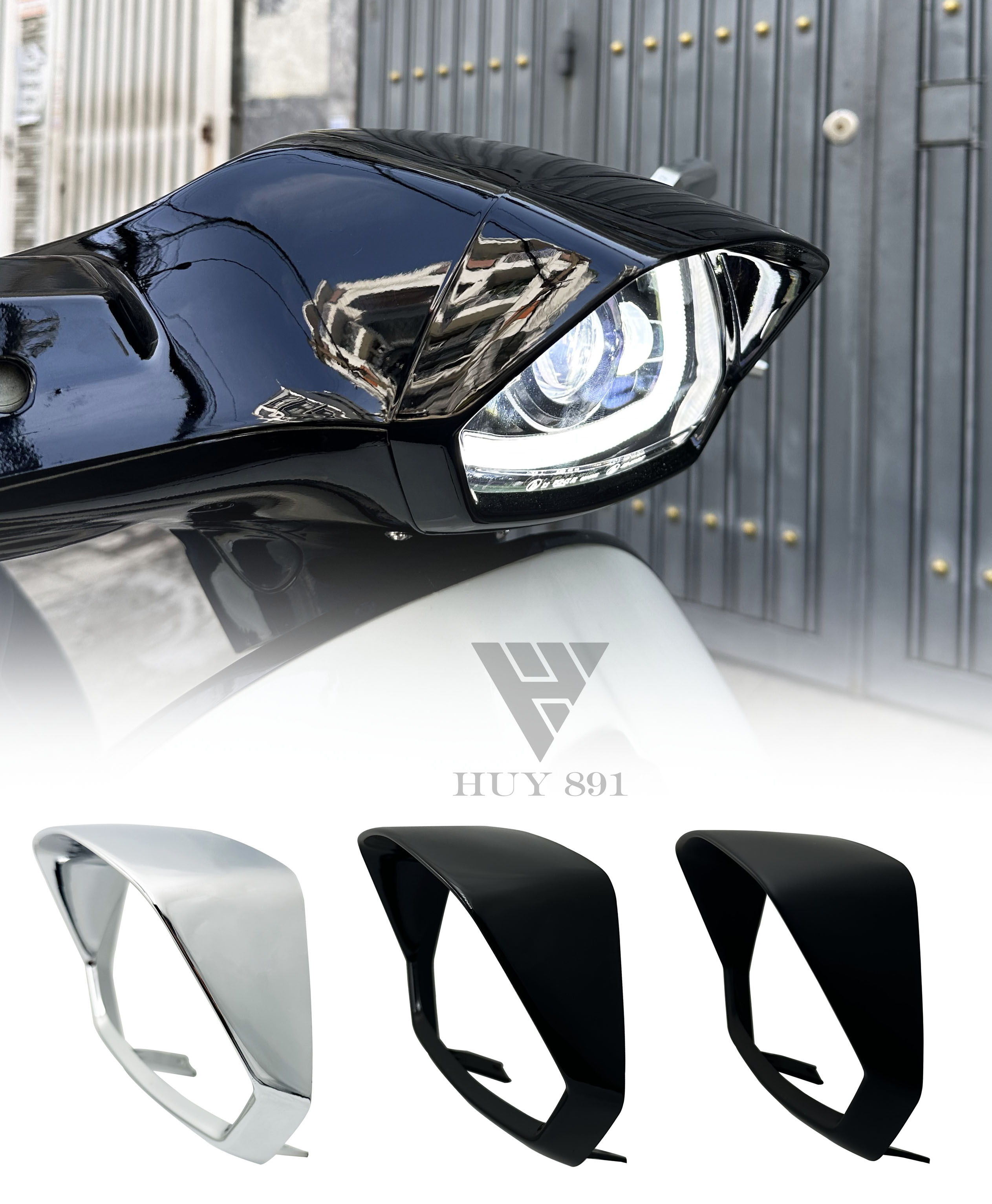 Viền đèn Version 2024 dành cho xe Vespa Sprint đèn Led 2 tầng