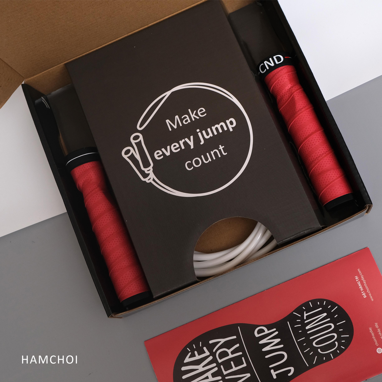 Dây nhảy thể lực HAMCHOI - thương hiệu CND - có thể điều chỉnh độ dài