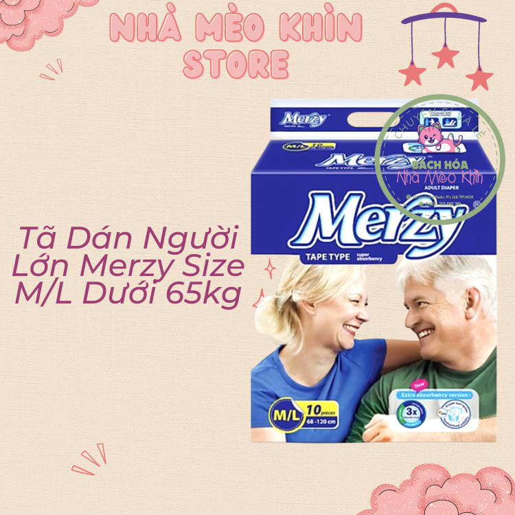 Tã dán người lớn merzy zize m/l gói 10 miếng
