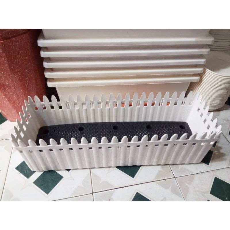 Chậu nhựa hàng rào tre nhọn size Đại 65x20x21cm hàng loại 1 họa tiết cây tre siêu xinh xịn