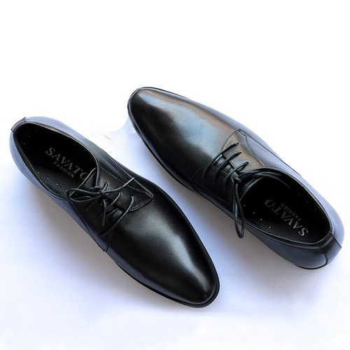 Giày Tây Cao Cấp Cho Nam Màu Đen Lịch Lãm Giày Da Nam Buộc Dây Công Sở Chunkstore