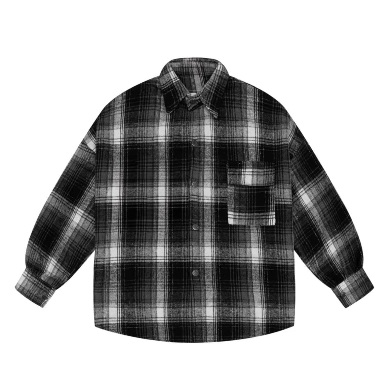 Áo sơ mi caro FLANNEL vải dạ sơ mi kẻ sọc hồng caro khoác ngoài nam nữ form rộng unisex