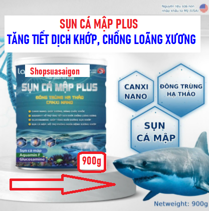 Sữa bột Sụn cá mập Plus Đông Trùng hạ Thảo Canxi Nano.