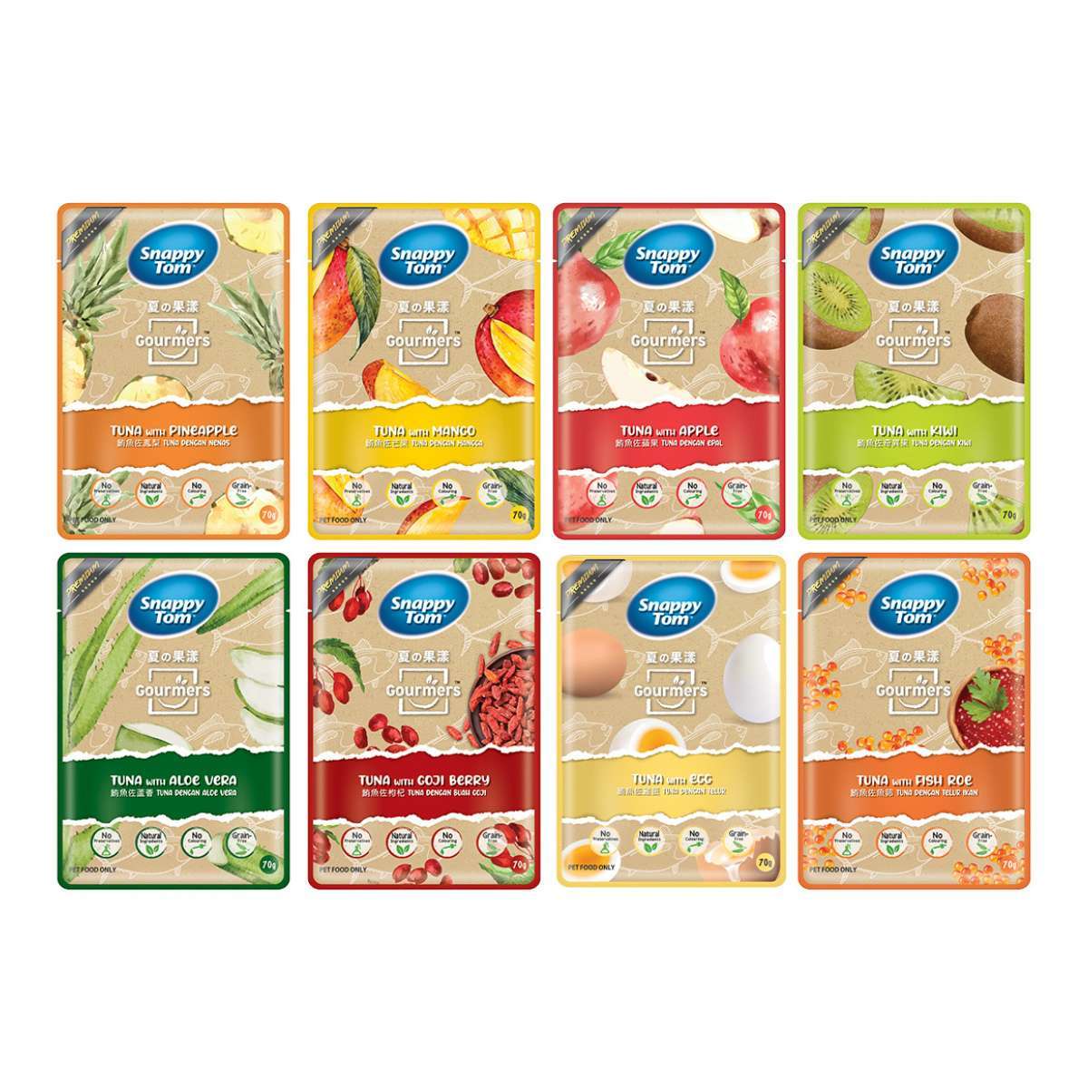 Pate Snappy Tom Premium Fruit 70g