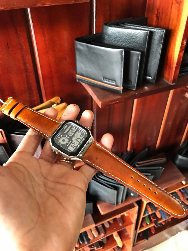 Dây da đồng hồ casio 1200 giá rẻ