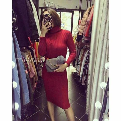 Váy boddy cổ lọ tay dài gxgs