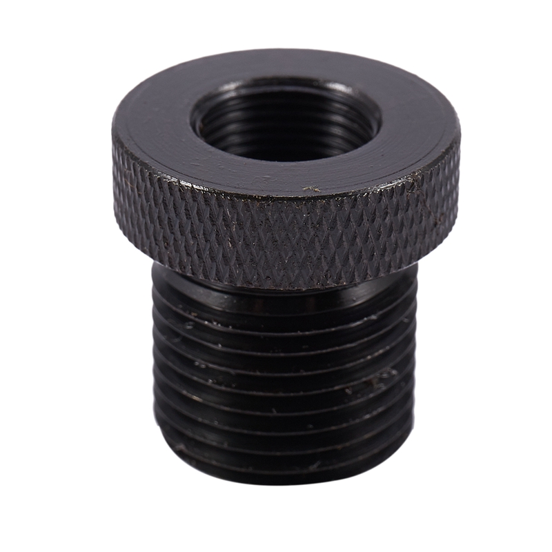 1Pcs Automotive Car Oil Filter Threaded Adapter 1 2-28 To 3 4-16 Black