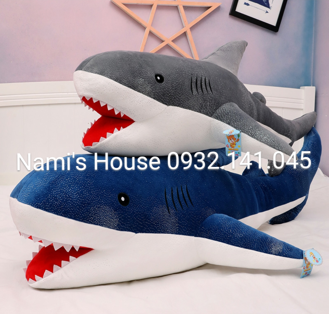 [HCM]GẤU BÔNG CÁ MẬP LÔNG MỊN ÁNH KIM