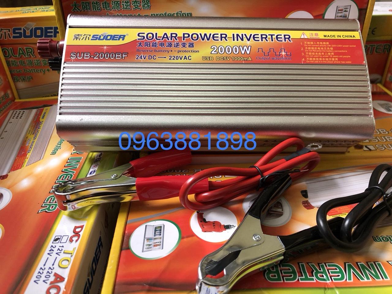 bộ chuyển đổi nguồn 24v lên 220v 2000w suore