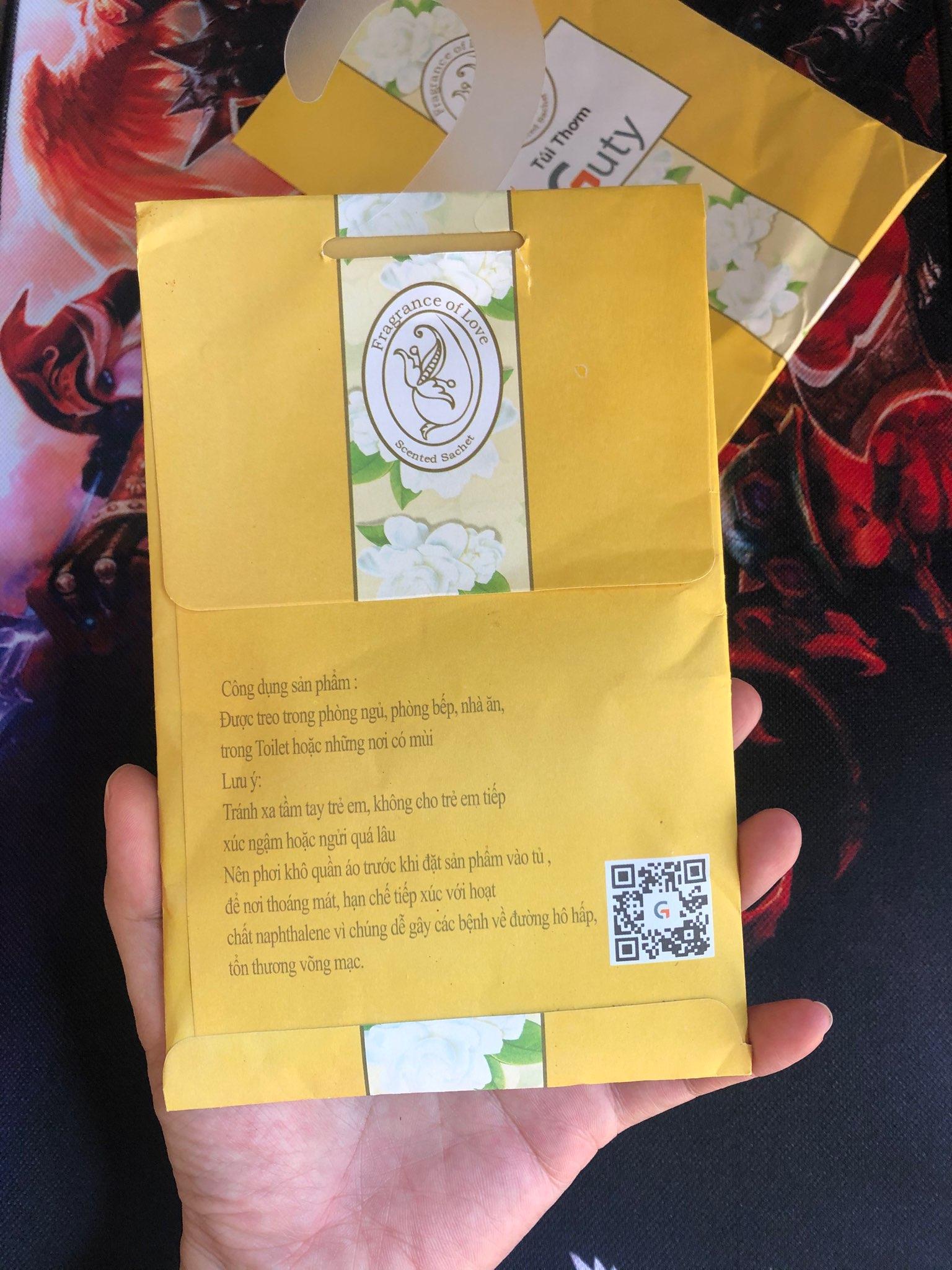 Túi thơm treo phòng, treo tủ quần áo, mùi hương hoa nhài dịu nhẹ