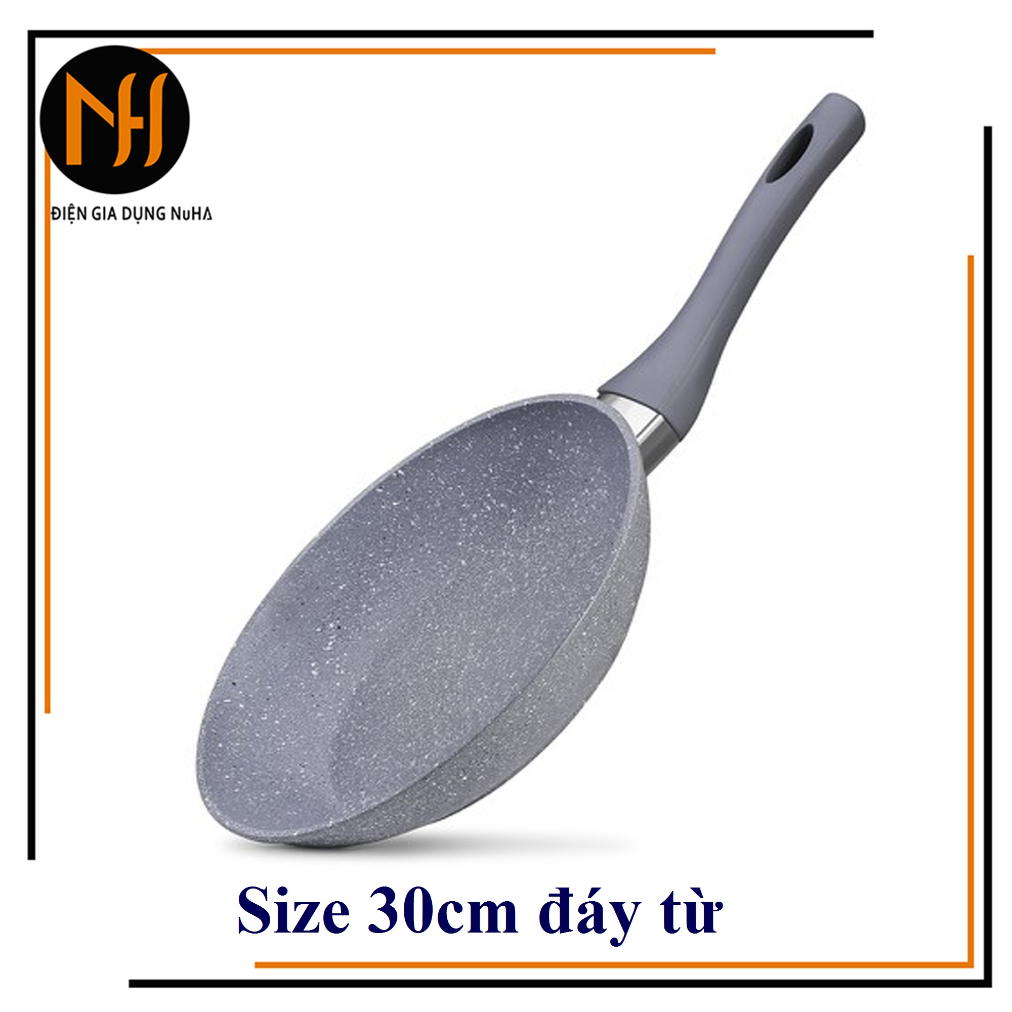 Chảo từ chống dính Green Cook dạng vân đá sâu lòng GCP02-30IH size 30cm