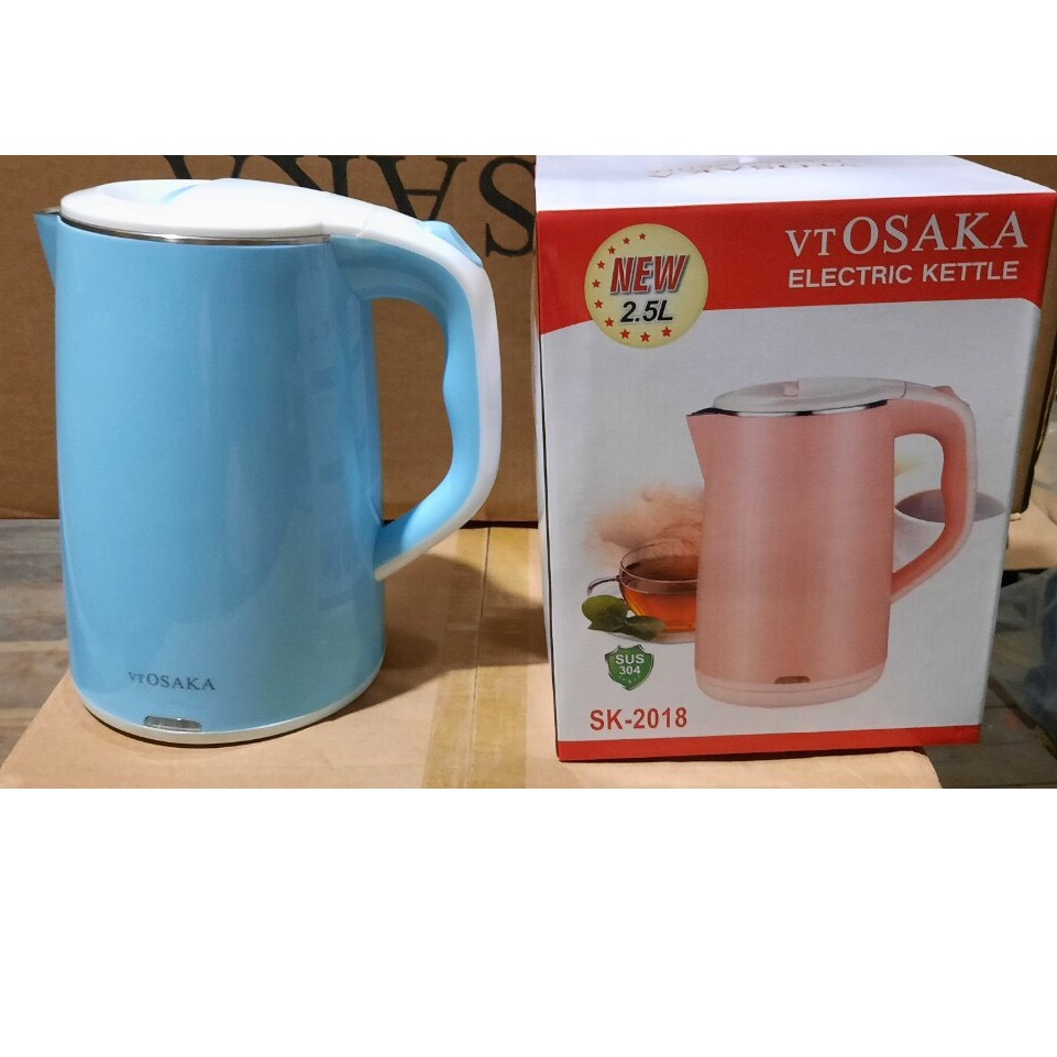Ấm đun siêu tốc osaka 2.5 lít 2 lớp bảo hành 12 tháng hàng hot