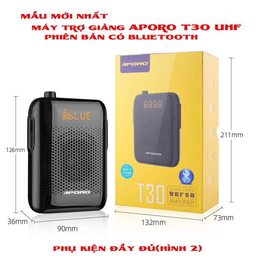 Máy trợ giảng không dây aporo t30 uhf - có bluetooth mẫu mới nhất