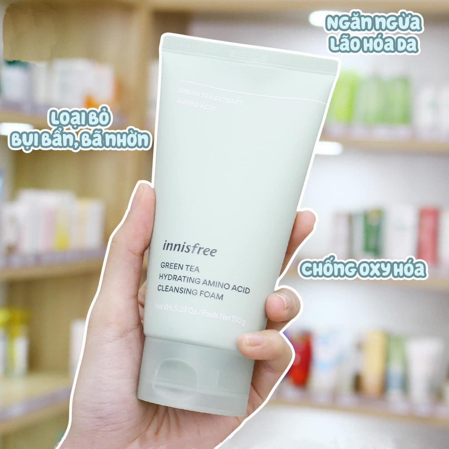 (Mẫu mới) Sữa Rửa Mặt Trà Xanh Innisfree Green Tea Foam Cleanser 150ml