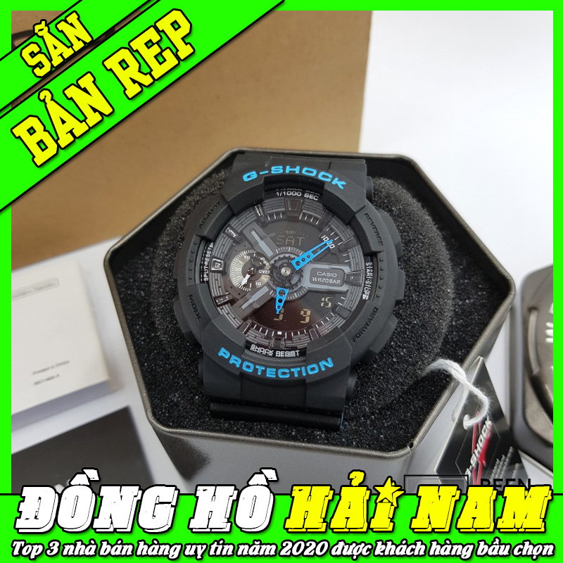 Đồng hồ nam G-SHOCK GA-110LN-1A -BẢNREP11-Phối màu ĐEN XANH DƯƠNG -Full chức năng-Auto light-Chống nước-Chống từ-Chống va đập-Bơi lội thoải mái-Bảo hành 2 năm-Full box-Tặng kèm 2 pin dự phòng-ĐỒNG HỒ HẢI NAM
