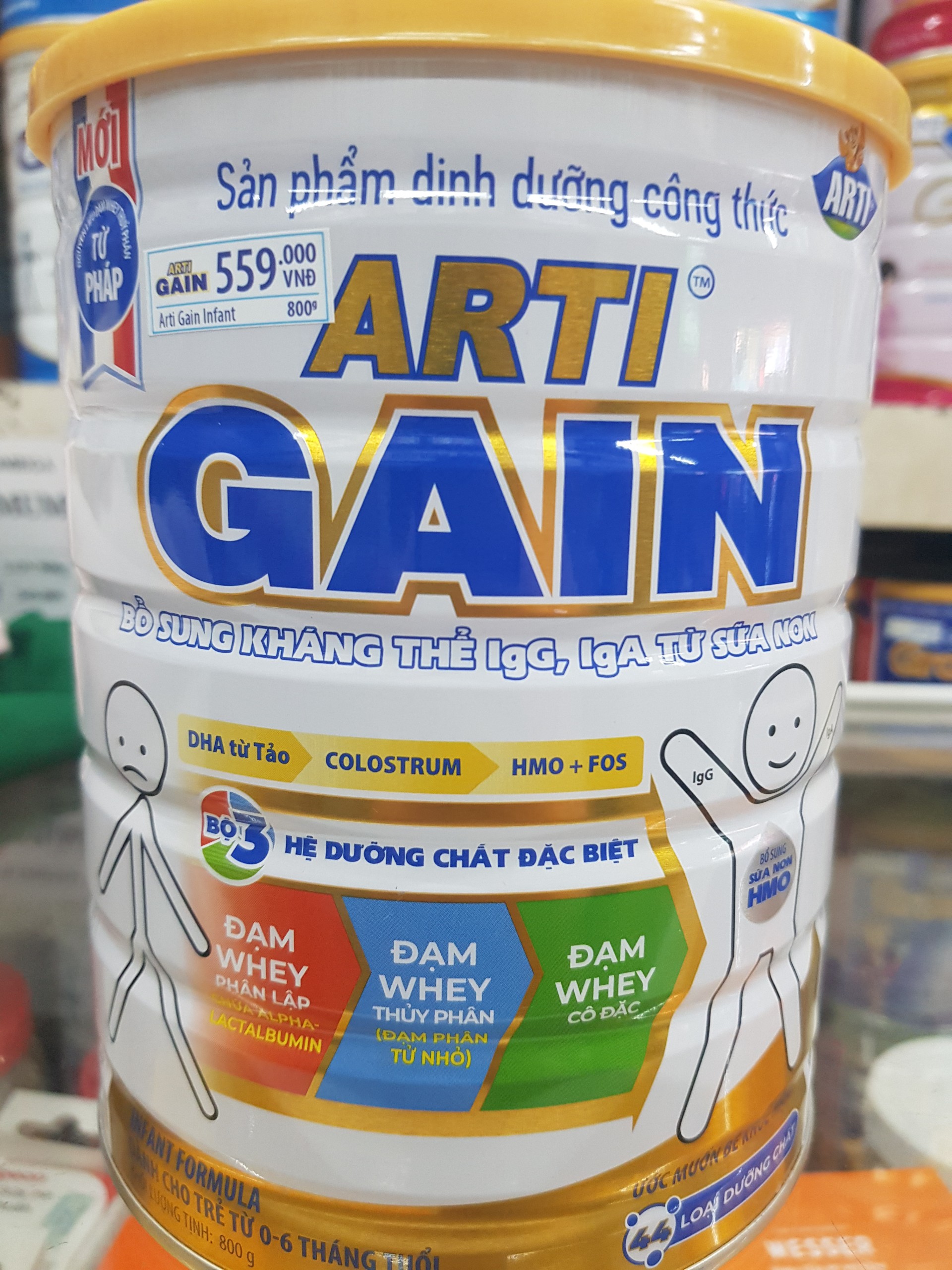 Sữa bột arti gain lon 800g