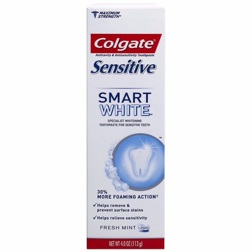 Kem đánh răng giúp trắng răng dành cho răng nhạy cảm Colgate Sensitive Smart White Toothpaste 113g