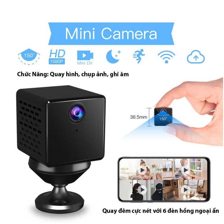[ Sale Sốc ] Camera Mini S12 Gắn Sim 4G Cảm Biến Đèn Hồng Ngoại, Chức Năng: Quay Phim, Chụp Ảnh, Ghi Âm, Báo Động Chống Trộm, Dễ Dàng Quan Sát Qua Điện Thoại, Pin Khủng, BH 12 THÁNG