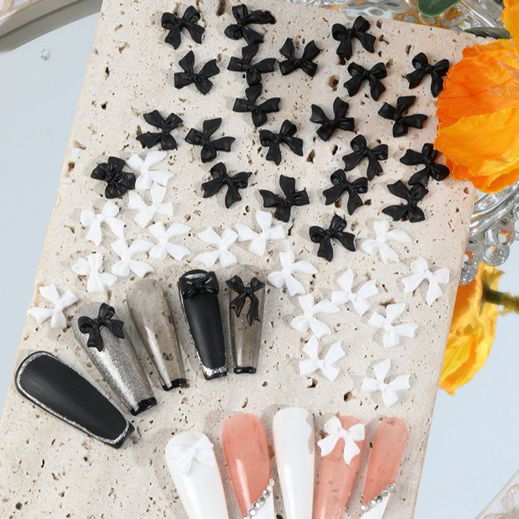 Set 10 charm nơ nhựa đính móng