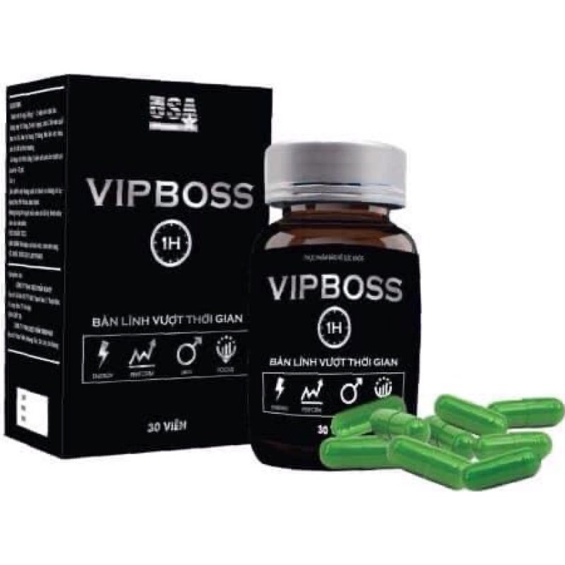VIPBOSS Tăng cường chức năng sinh lý Nam giới, 1 hộp 30 viên