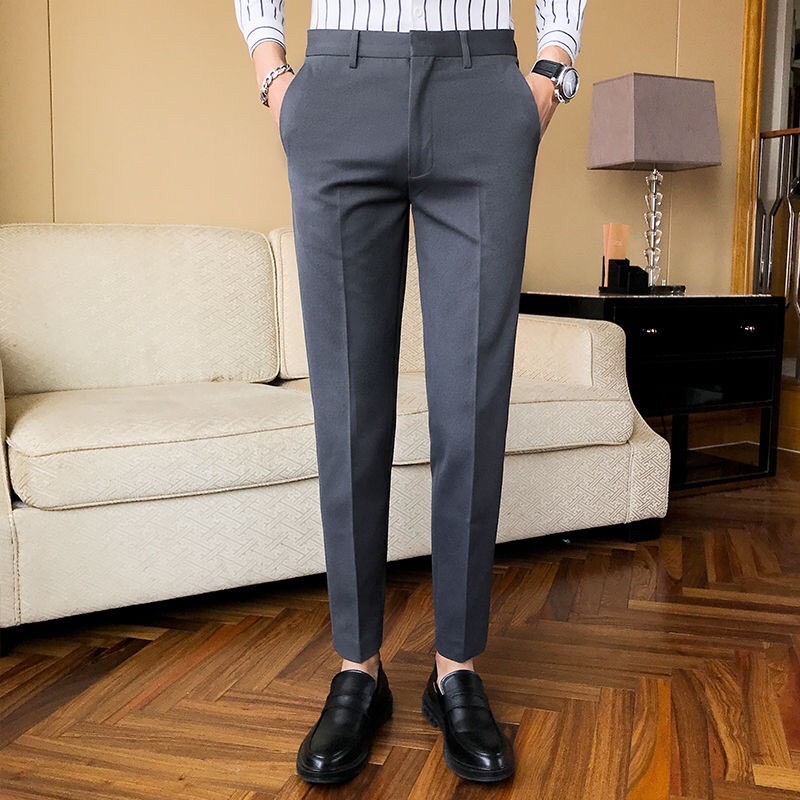 Quần tây âu nam kiểu dáng Hàn Quốc Quần âu nam Hàn Quốc ống côn phong cách thời trang công sở ( ảnh thật 100%)