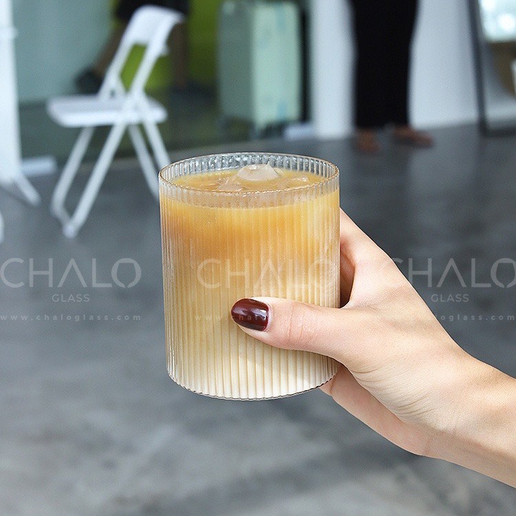 Ly thủy tinh sọc dáng trụ thẳng 330ml - 460ml , ly cốc thuỷ tinh sang chảnh