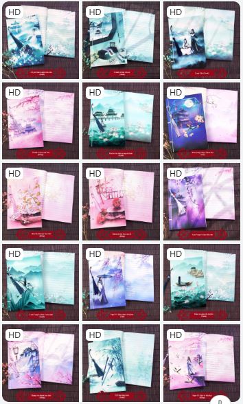 Sổ cổ phong dây tuyến TRẦN TÌNH LỆNH sổ tay cổ trang