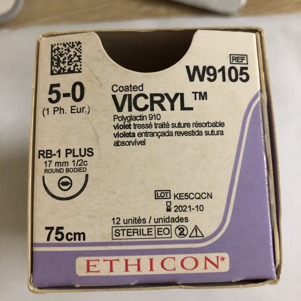 Chỉ phẫu thuật Vicryl 5-0 W9105