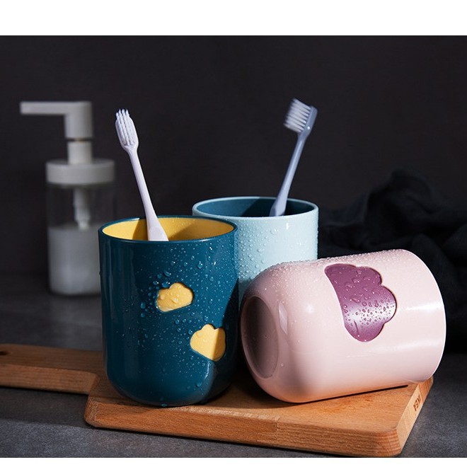 Ly cốc nhựa hai lớp hình đám mây dễ thương dầy dặn