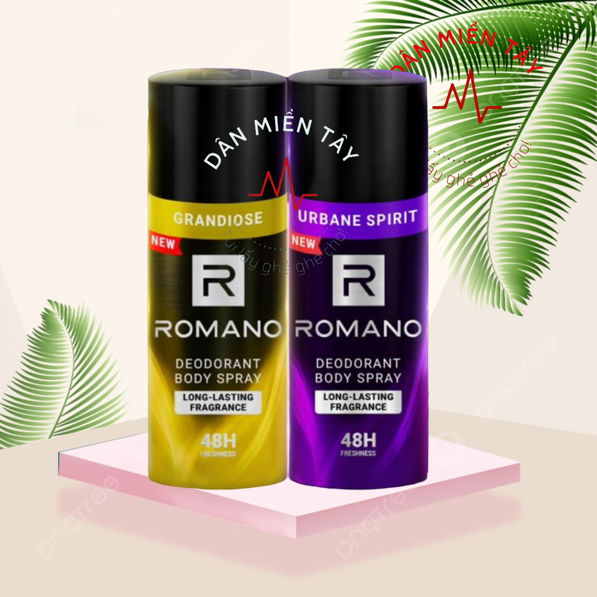 Xịt khử mùi toàn thân ngăn mồ hôi và mùi cơ thể hương nước hoa Romano Urbane Spirit/ Grandiose 150ml