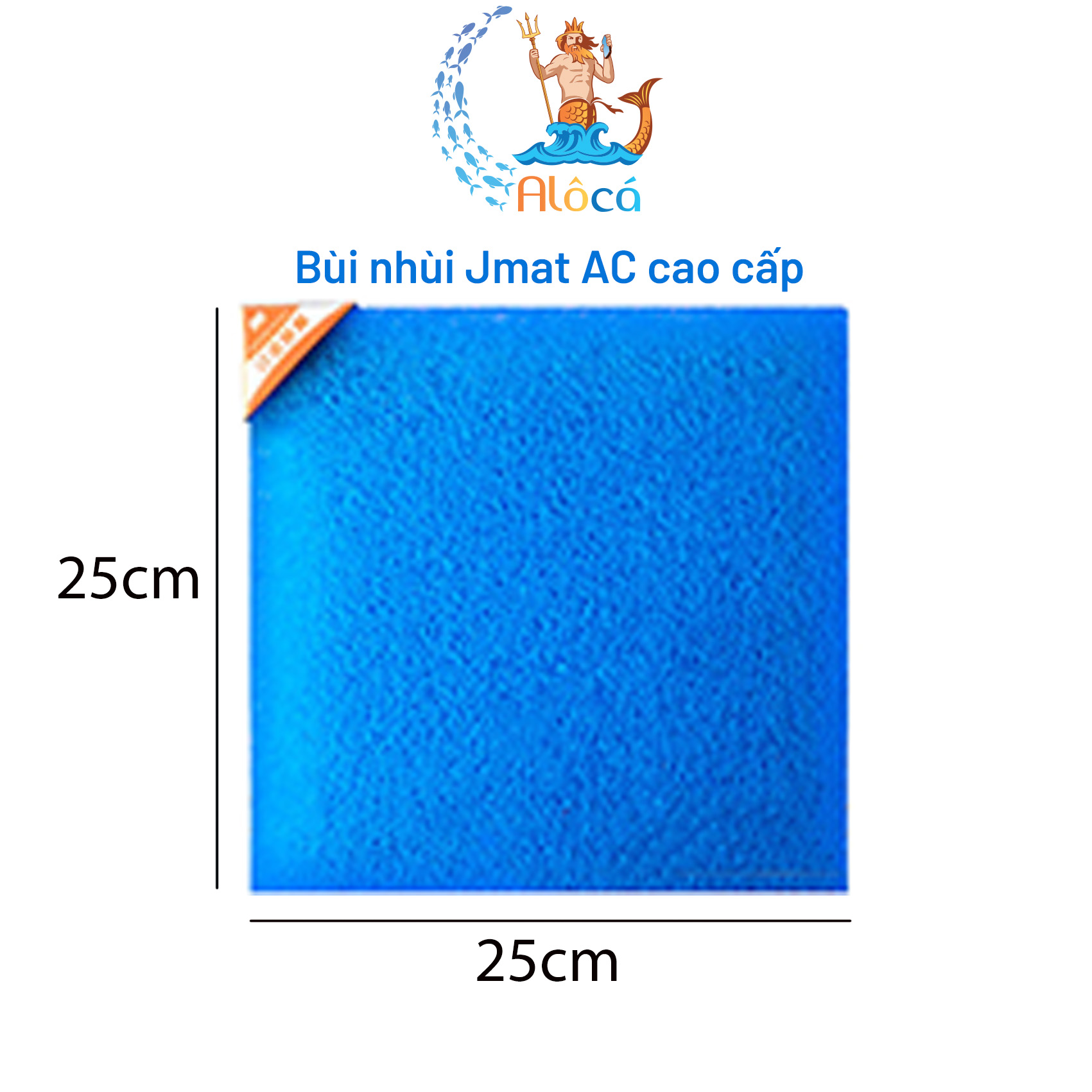 Bùi nhùi không keo Jmat AC cỡ 20x10cm đến 25x25cm làm sạch nước bể cá cảnh.