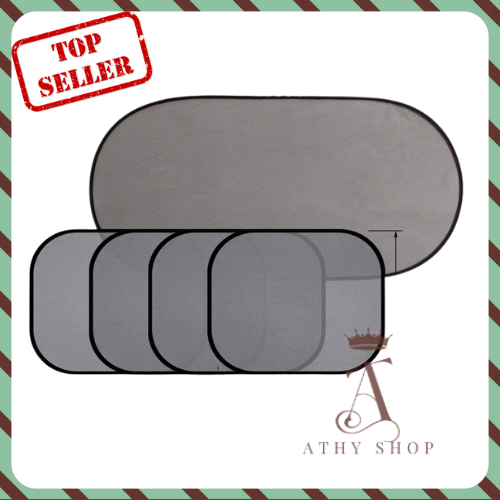 COMBO 5 TẤM CHE NẮNG XE HƠI MÀU ĐEN, XÁM rèm chống nắng ô tô có thể tháo rời bộ 5 miếng chắn nắng nút hít cửa kính xe dụng cụ cản tia UV cách nhiệt xe oto set màn chống nóng ô tô tháo lắp xếp gọn