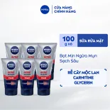 Bộ 6 Sữa Rửa Mặt NIVEA MEN (100g)