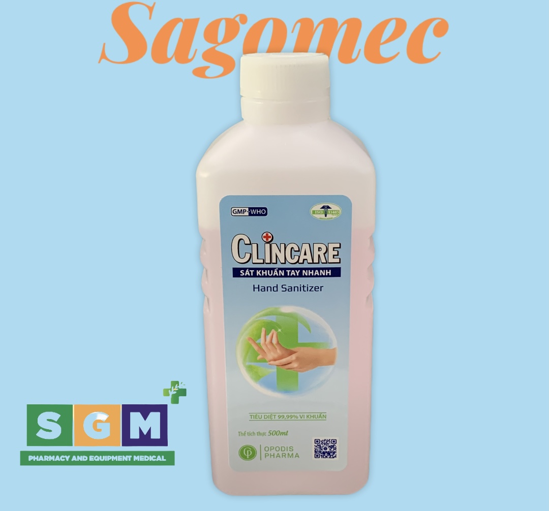 Dung dịch sát khuẩn tay nhanh Clincare 500ml - Hand Sanitizer- Opodis Pharma