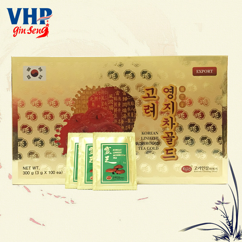 Trà linh chi kgs 300gr linhzhi mushroom tea gold