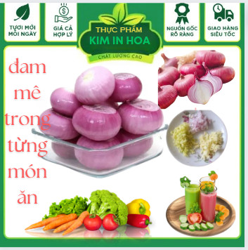 Hành tím khô củ to tròn dễ bóc vỏ thơm