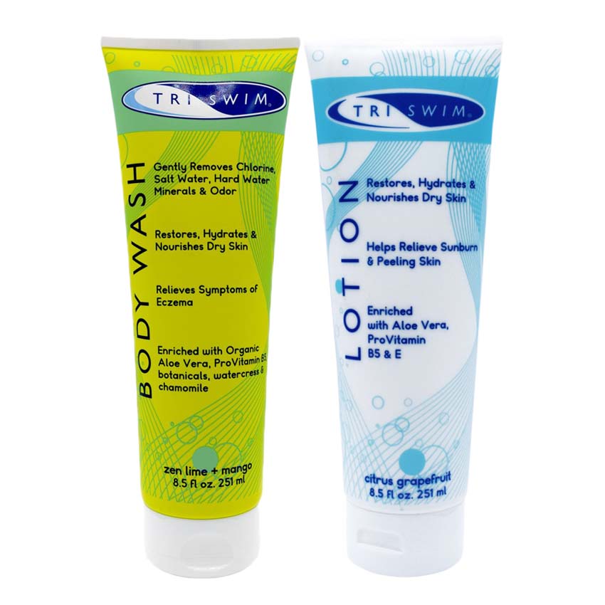 Combo sữa tắm triswim và sữa dưỡng da triswim loại bỏ clo sau khi bơi